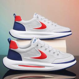 男鞋 夏季透氣網布薄款鏤空網面網鞋男土單網百搭孔大防臭休閒運動鞋潮 彈簧減震跑步鞋 歷史價格詳細信息