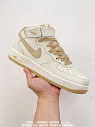 Nike 耐吉 休閒鞋 Air Force 1 Mid 07 男鞋 白 骨白 牙刷 AF1 魔鬼氈 DZ2672-101 歷史價格詳細信息