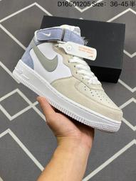耐吉 Nike Air Force 1 MID 空軍一號 米白灰鉤中邦 男 女 運動 休閒 滑板 歷史價格詳細信息