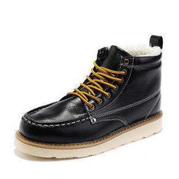 新款短靴高幫鞋男純皮打造石頭紋皮皮靴男牛皮靴舒適工作鞋 歷史價格詳細信息