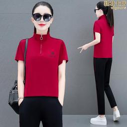 運動服套裝女2023新款夏季韓版寬鬆中學生初中生夏裝運動兩件套裝夏 歷史價格詳細信息