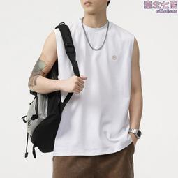 運動背心男 無袖上衣 歐美式休閒外穿潮牌背心t恤男夏裝港風大尺碼顯瘦運動籃球無袖上衣  滿599免運 歷史價格詳細信息