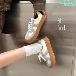休閒鞋板鞋女2024年新款春季百搭學生潮鞋系帶溶解厚底小白鞋 歷史價格詳細信息