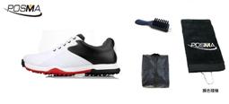 高爾夫男士球鞋 寬版鞋底 旋轉鞋帶 防水透氣   GSH125白 黑 藍  配POSMA鞋包 2合1清潔刷     高爾 歷史價格詳細信息