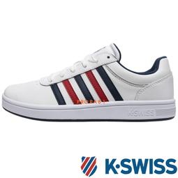 K-SWISS 白X藍(漸層) Court Tiebreak 皮質休閒運動鞋【有12號、13號】346K 加贈襪子 歷史價格詳細信息