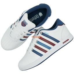 K-SWISS 白X藍(漸層) Court Tiebreak 皮質休閒運動鞋【有12號、13號】346K 加贈襪子 歷史價格詳細信息