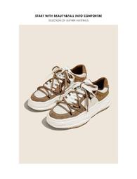 Z&amp;阿甘鞋女鞋子2022年新款百搭女士運動鞋女款春秋皮面平底休閑板鞋 歷史價格詳細信息