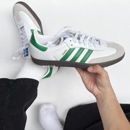 Adidas Samba OG IH3118 男女 休閒鞋 復古 德訓鞋 Rasta 皮革 麂皮 穿搭 白黃綠 歷史價格詳細信息