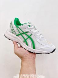 Asics JOG 100S [1201A896-100] 男女 休閒鞋 運動 復古 慢跑 寬楦 緩震 舒適 白綠 歷史價格詳細信息