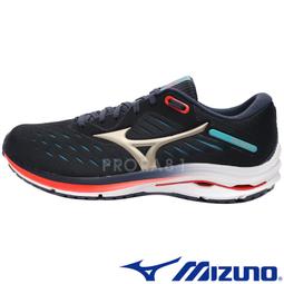 Mizuno J1GC-200342 深丈青 RIDER 24 波浪片避震慢跑鞋 有12、13號 001M免運費加贈襪子 歷史價格詳細信息