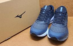 Mizuno 美津濃 慢跑鞋 Wave Rider 27 SSW 男鞋 超寬楦 藍 黑 波浪片 支撐 避震 運動鞋 J1GC2376-53 歷史價格詳細信息