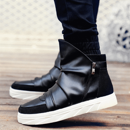 【&sect; 衫衫飾飾 &sect;】00088【2色38-43碼】男士短靴時尚潮男休閒馬丁靴白色牛仔靴厚底皮靴 歷史價格詳細信息