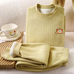 【現貨速發】寶寶德絨套裝秋冬季新款卡通保暖自發熱秋衣秋褲家具嬰兒內衣套裝 歷史價格詳細信息