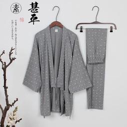 和服睡衣 日式睡衣 日系情侶格子褲春夏季女士雙層紗布純棉薄款長褲寬松睡褲男家居褲 歷史價格詳細信息