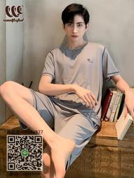 莫代爾冰絲睡衣男士夏季天無袖背心短褲薄款青少年男生家居【超齡男裝】 歷史價格詳細信息