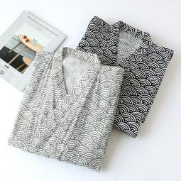 日系和服睡袍 純棉棉紗柔軟親膚透氣不悶熱綁帶和服浴袍睡裙浴衣睡衣家居服 歷史價格詳細信息