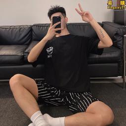 2024卡通人物夏季新款短袖T恤男士修身體恤衫絲光棉休閒潮流時尚 歷史價格詳細信息