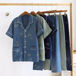 男士睡衣夏天純棉短袖青少年寬鬆休閒薄款大尺碼家居服學生套裝滿599免運【柏優小店】 歷史價格詳細信息