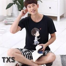 男士家居fu男士睡yi高級感短袖寬鬆高檔寬鬆夏季睡yi男 男士睡yi夏季冰絲短袖短ku男款夏天家居 歷史價格詳細信息