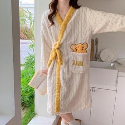珊瑚絨睡袍女秋冬款2023新款浴袍性感晨袍新娘法蘭絨粉色兔子睡衣 歷史價格詳細信息