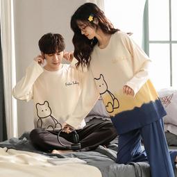 春秋款2 情侶睡衣套裝 長袖可愛卡通 套裝 家居服 睡衣 歷史價格詳細信息