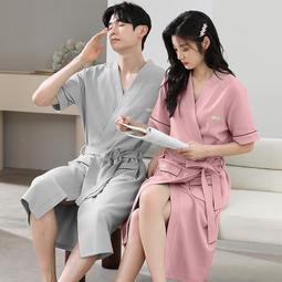 一體式睡袍男士春秋季純棉秋冬款長袖長袍睡衣晨袍浴袍家居服大碼[樂營睡衣] 歷史價格詳細信息