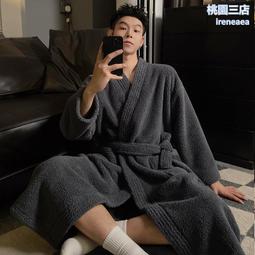 秋冬家居服 秋冬睡衣 男士睡衣男秋冬款高級感可外穿家居服青年中年冬季純棉夾棉睡袍男 歷史價格詳細信息