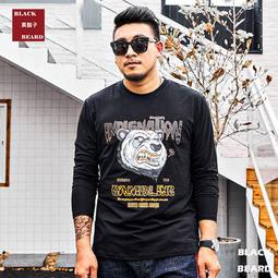 《BBD．黑鬍子》【秋冬嚴選．超大尺碼】彩繪大像字母圖騰設計．秋冬大尺碼彈力棉質長T【5XL~6XL】【96055】 歷史價格詳細信息