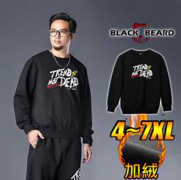 《BBD．黑鬍子》【秋冬嚴選．超大尺碼】彩繪大像字母圖騰設計．秋冬大尺碼彈力棉質長T【5XL~6XL】【96055】 歷史價格詳細信息