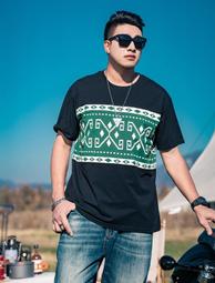 大尺碼T恤 大碼男裝潮短袖T卹男加肥加大潮流寬鬆半袖印花上衣 歷史價格詳細信息