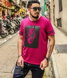 大尺碼T恤             大尺碼男裝夏季新款潮胖子短袖T恤男加肥加大寬鬆肥佬體恤-正正男裝 歷史價格詳細信息