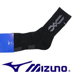 鞋大王Mizuno 32TX-600791 黑&times;灰 厚底運動中筒襪【台灣製，特價119元一雙】 歷史價格詳細信息