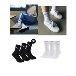【免運】NIKE襪子 耐吉 一組三雙 中筒襪 休閒襪 運動襪 透氣 防臭 黑白色襪子 禮盒裝 學生襪 短襪TW 歷史價格詳細信息