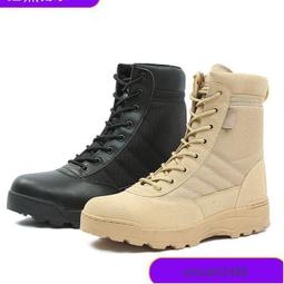 全網最低價戰術靴 軍靴 夏季防水登山鞋男女高幫防滑透氣戶外沙漠徒步鞋爬山鞋戰術作戰靴   她說精選 歷史價格詳細信息
