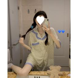 日系睡衣夏天 短袖睡衣女 休閒居服 睡衣套裝 簡約可愛小清新 韓版居服女 歷史價格詳細信息