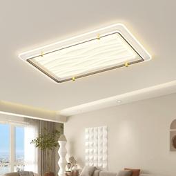 北歐大氣客廳吸頂燈簡約胡桃色銅木臥室實木書房長方形led燈 歷史價格詳細信息