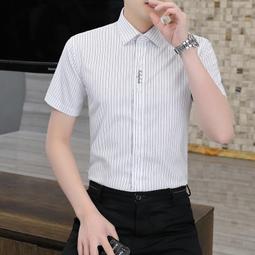 短袖襯衫 夏季薄款 條紋襯衫外套男 高品質 潮牌ins休閒衣服 短袖男 潮流男士短袖襯衫-潮男服飾 歷史價格詳細信息