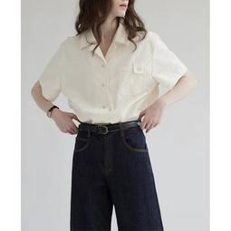 2024夏季新款法式宮廷風甜美木耳邊寬鬆娃娃衫短袖襯衫女復古上衣 歷史價格詳細信息