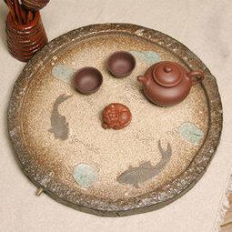 宜興紫砂茶盤長方形家用排水式功夫茶具簡約仿電木茶托~特價~特價 歷史價格詳細信息