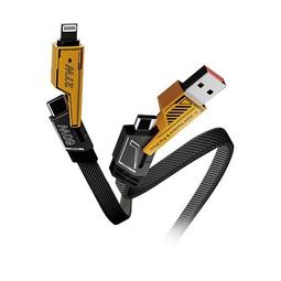 鋅合金四合一機甲PD編織快充線 USB+C+Lightning 鋅合金快充線 尼龍編織線抗拉扯 歷史價格詳細信息