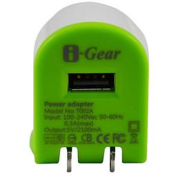 免運 i-Gear 艾吉爾 3100mAh 雙USB 充電器(藍黑/綠黑) /USB旅充頭/國際電壓/5V 3.1A/旅充/安規認證 T002D 歷史價格詳細信息