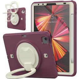 GMO  2免運蘋果iPad Pro 10.5吋Air3 2019真皮手帶矽膠PC旋轉支架含筆槽防摔套殼保護套殼藍色 歷史價格詳細信息