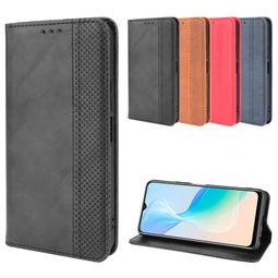 【支架皮套】vivo Y16 6.51吋 V2214 磁扣皮套 斜立 支架 插卡皮套 手機皮套 防摔 側掀 保護套 雙色 歷史價格詳細信息