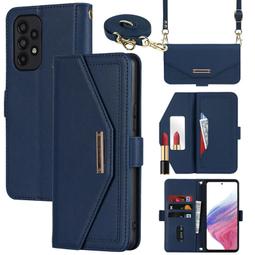 十字紋 三星 Galaxy A53 5G 磁釦翻蓋 手機皮套 防摔 保護套 手機套 卡包 錢包 支架 外殼 附長掛繩 價格比較,價格查詢,歷史價格詳細信息