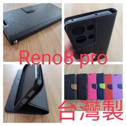 ★台灣製~全新【OPPO Reno9 /OPPO Reno9 Pro】側掀皮套/翻書套/可站立(  雙色馬卡龍) 歷史價格詳細信息