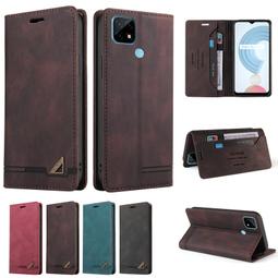 008 真我 Realme C11 手機皮套 防摔 插卡 側掀 翻蓋 支架 磨砂復古 膚感 手機套 保護套 全包 外殼 歷史價格詳細信息