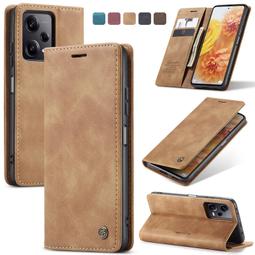 紅米 Note12 Turbo 手機皮套 防摔 保護殼 note12 保護套 復古支架 磁吸侧掀 插卡 手機套013 歷史價格詳細信息