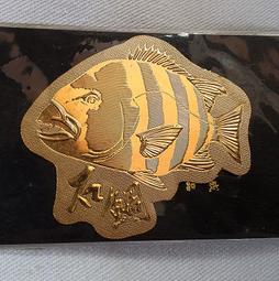 立體石鯛浮雕，純金金箔貼紙 價格比較,價格查詢,歷史價格詳細信息