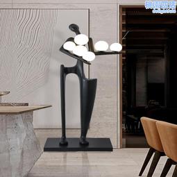 人形藝術雕塑落地燈設計師酒店畫廊大堂展廳創意大型人體雕像擺件 歷史價格詳細信息