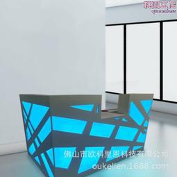 公司辦公前臺美容院接待桌異形烤漆前臺諮詢服務臺迎賓臺簡約 歷史價格詳細信息